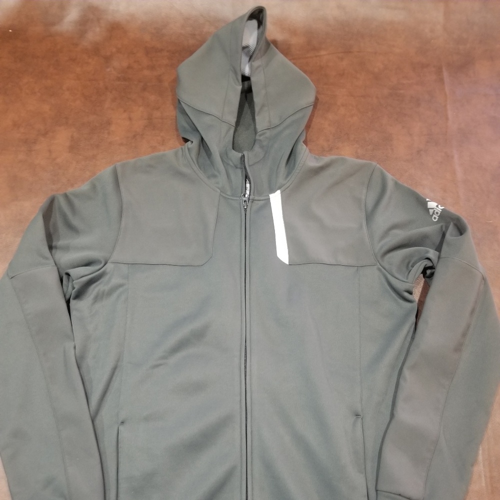 Adidas mens climawarm zip up hooded jacket